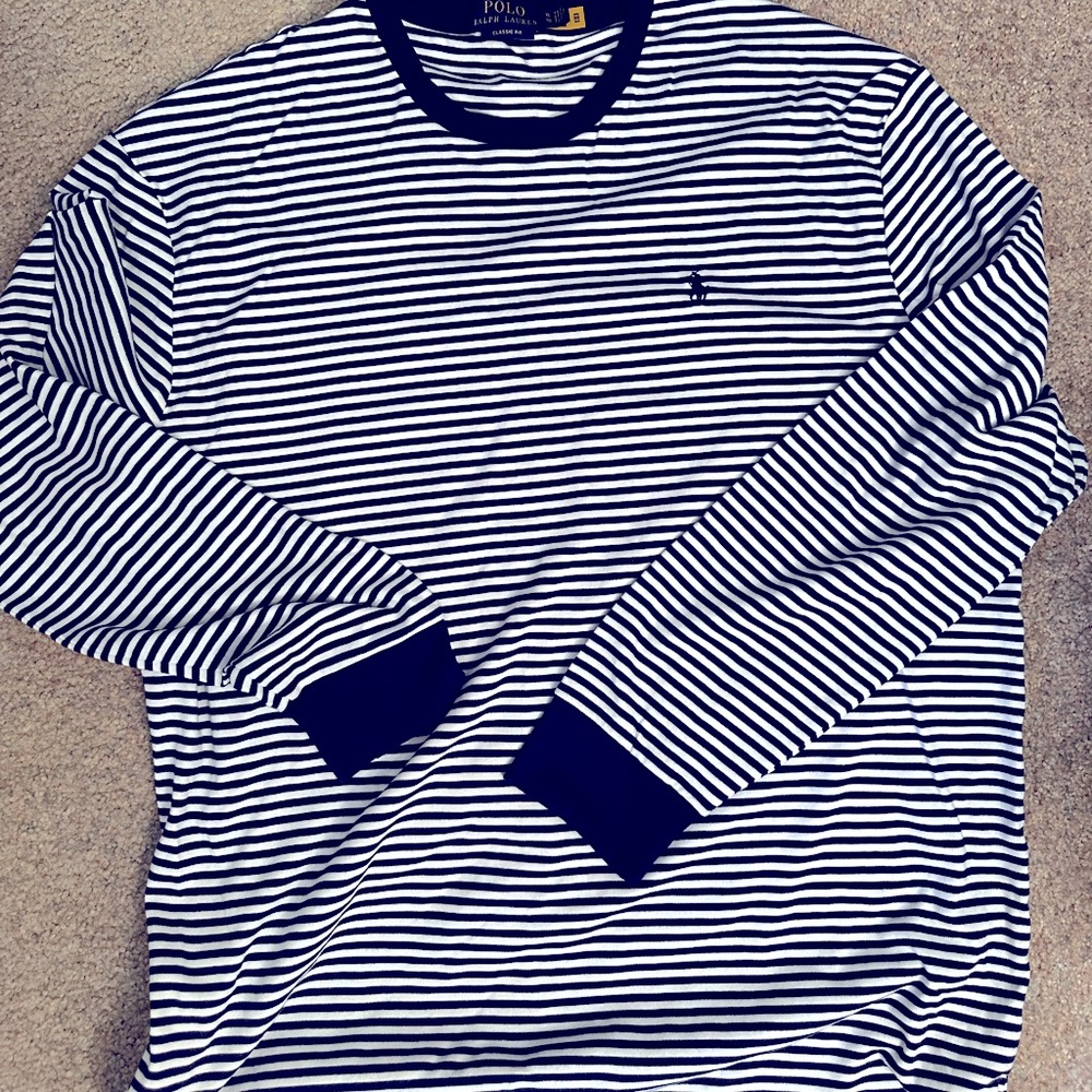 Polo Ralph Lauren Navy/White long sleeve tee